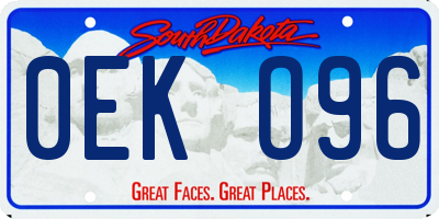 SD license plate 0EKO96
