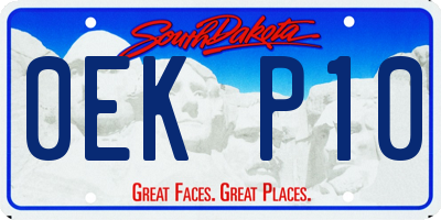 SD license plate 0EKP10