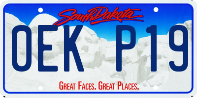 SD license plate 0EKP19