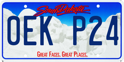 SD license plate 0EKP24