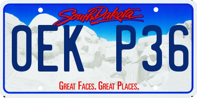 SD license plate 0EKP36