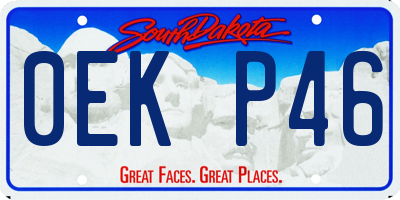SD license plate 0EKP46