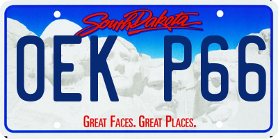 SD license plate 0EKP66