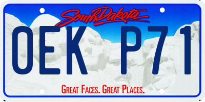 SD license plate 0EKP71
