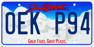 SD license plate 0EKP94