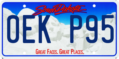 SD license plate 0EKP95