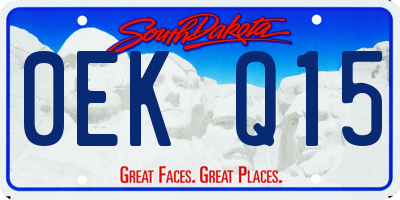 SD license plate 0EKQ15