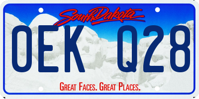 SD license plate 0EKQ28