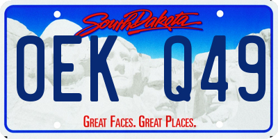 SD license plate 0EKQ49