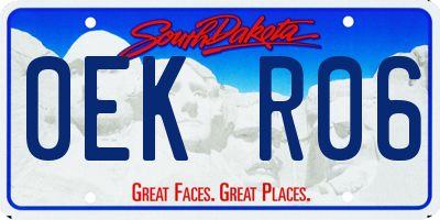 SD license plate 0EKR06