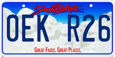 SD license plate 0EKR26