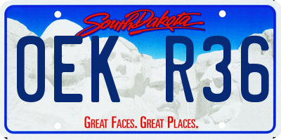 SD license plate 0EKR36