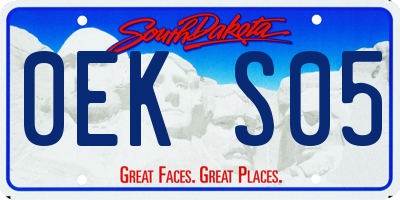 SD license plate 0EKS05