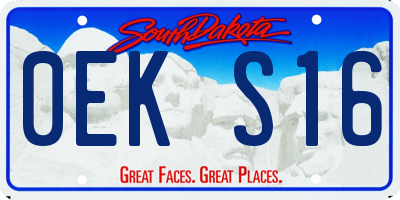 SD license plate 0EKS16