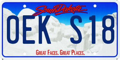 SD license plate 0EKS18