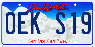 SD license plate 0EKS19
