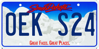 SD license plate 0EKS24