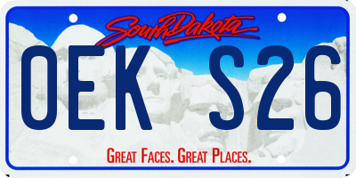 SD license plate 0EKS26
