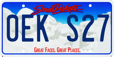SD license plate 0EKS27