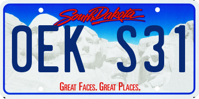 SD license plate 0EKS31