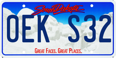 SD license plate 0EKS32