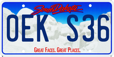 SD license plate 0EKS36