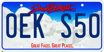 SD license plate 0EKS50
