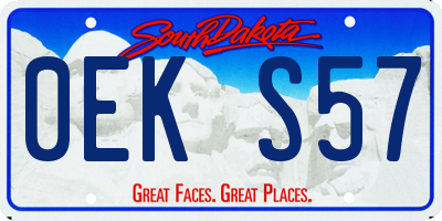 SD license plate 0EKS57