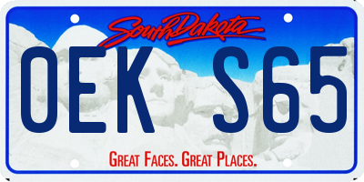 SD license plate 0EKS65