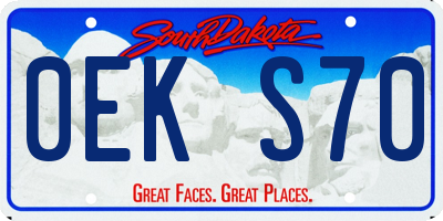 SD license plate 0EKS70