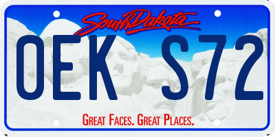 SD license plate 0EKS72