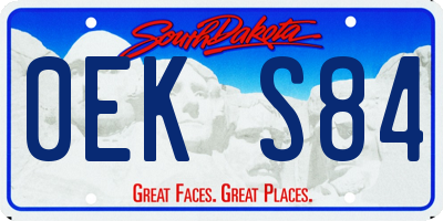 SD license plate 0EKS84