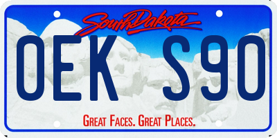 SD license plate 0EKS90