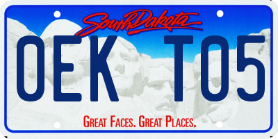 SD license plate 0EKT05