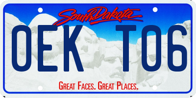 SD license plate 0EKT06