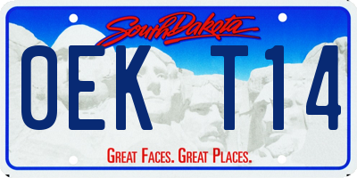 SD license plate 0EKT14