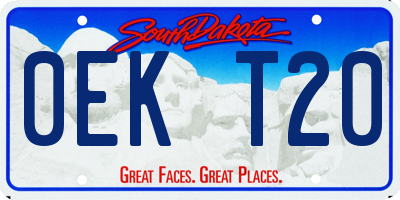 SD license plate 0EKT20