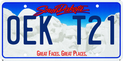SD license plate 0EKT21