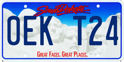 SD license plate 0EKT24