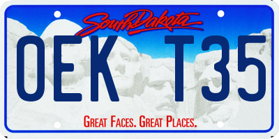 SD license plate 0EKT35