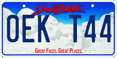 SD license plate 0EKT44