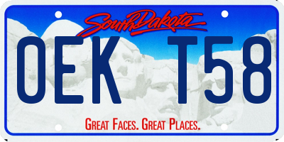 SD license plate 0EKT58