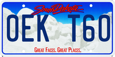 SD license plate 0EKT60