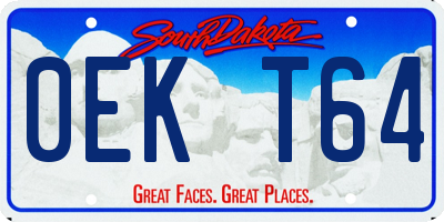 SD license plate 0EKT64