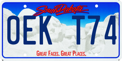 SD license plate 0EKT74