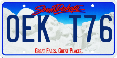 SD license plate 0EKT76