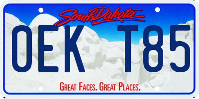 SD license plate 0EKT85