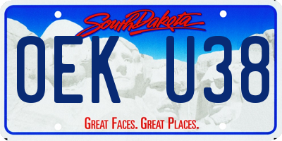 SD license plate 0EKU38