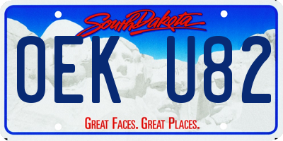 SD license plate 0EKU82