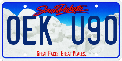 SD license plate 0EKU90